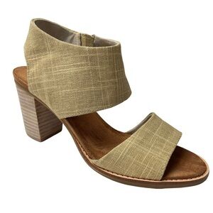 TOMS Majorca Cutout Sandal Size 8.5 NWOT Comfort heels